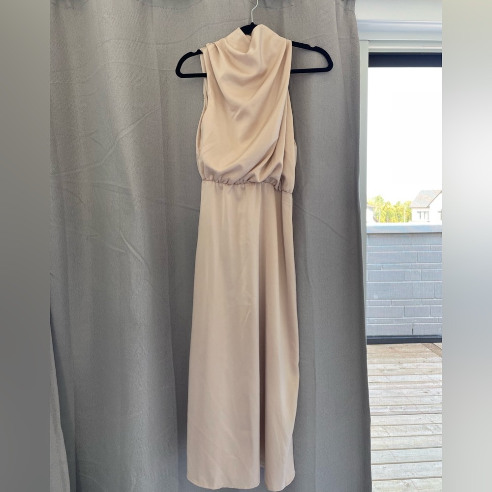 Cream Chiffon Dress
